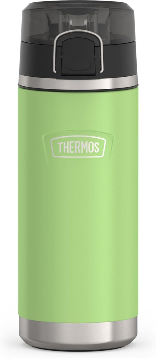THERMOS Icon Series Water Bottle - 18 Ounce Stainless Steel, Vacuum Insulated with Spout - Lime Color