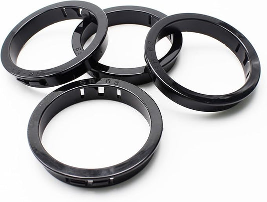 EASYEAH 2-1/2"(63mm) Black Snap-in Knockout Insulating Bushing Grommets, Plastic Cable Hole Grommets for Wiring, Round Nylon Snap in Locking Electrical Wire Cord Hose & Tubing Bushings Grommets, 4pcs