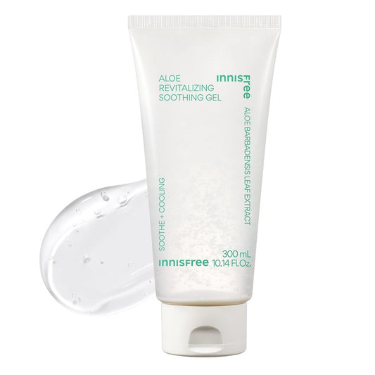 innisfree Aloe Vitalizing Soothing Gel | Hydrating Korean Face and Body Moisturizer | Soothe Dryness and Sunburns