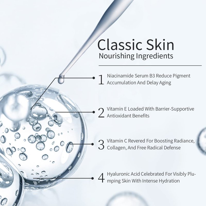 HKH Niacinamide Serum Capsules for Face - Anti Aging Dark Spot Remover Hydrating with Hyaluronic Acid Smoothing & Firming & Fine lines - Travel Friendly (48 ct) (Niacinamide 48pcs)