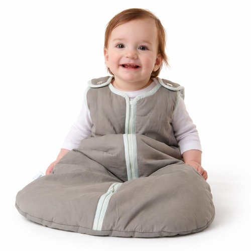 Baby Deedee Sleep Nest Original - 2.5 TOG Baby Sleep Sack for 0-6 Months | Soft Cotton Winter Wearable Blanket in Gray Lagoon