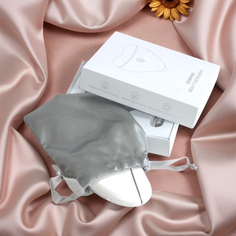 Jnusxy Gua Sha Device,Stainless Steel Gua Sha Facial Tools with Heat and Vibration, 4-in-1 Red Light Therapy for face,Electric gua sha face Massager, Pocket-Friendly Household Beauty Device