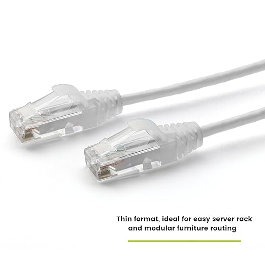 TRUECABLE Cat6 Component Rated Patch Cable, Unshielded (U/UTP), 5ft, White, 28AWG Stranded Pure Copper, Snagless 10G High-Speed Ethernet Cable, PoE++ 4PPoE 100W, UL Listed, RoHS-3, 5 Pack