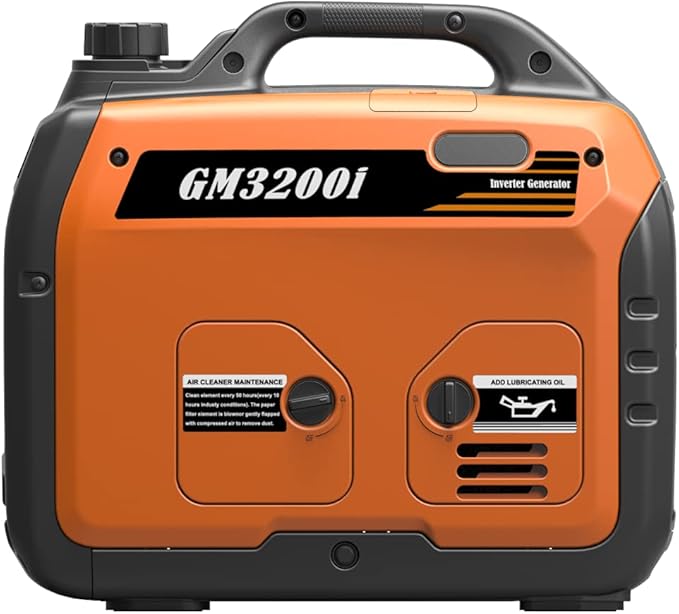 GENMAX Portable Generator,3200W Ultra-Quiet Gas Engine & RV Ready, EPA Compliant, Eco-Mode Feature, Ultra Lightweight for Backup Home Use & Camping (GM-3200i)