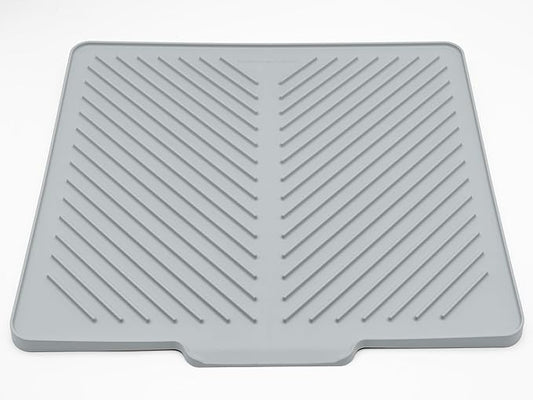 WeatherTech DishMat Drain- 16" x 18" Drip Dry Hand-Washed Dish Drying Mat, Pebble