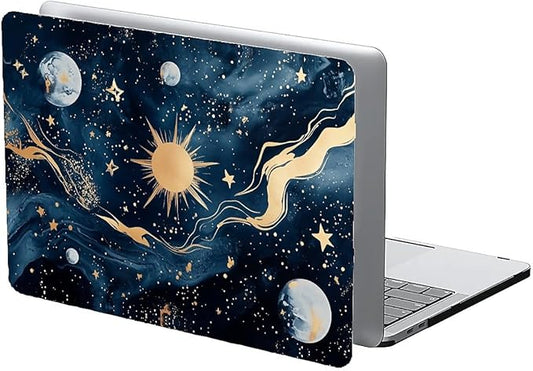 COTAIL Compatible with MacBook Air 13.3 13.6 Inch Case 2022 2021 2020 2019 Plastic Hard Shell Case Cover,13.3 Pro(A1706/A1708/A1989/A2159/A2289/A2338), Moon and Sun