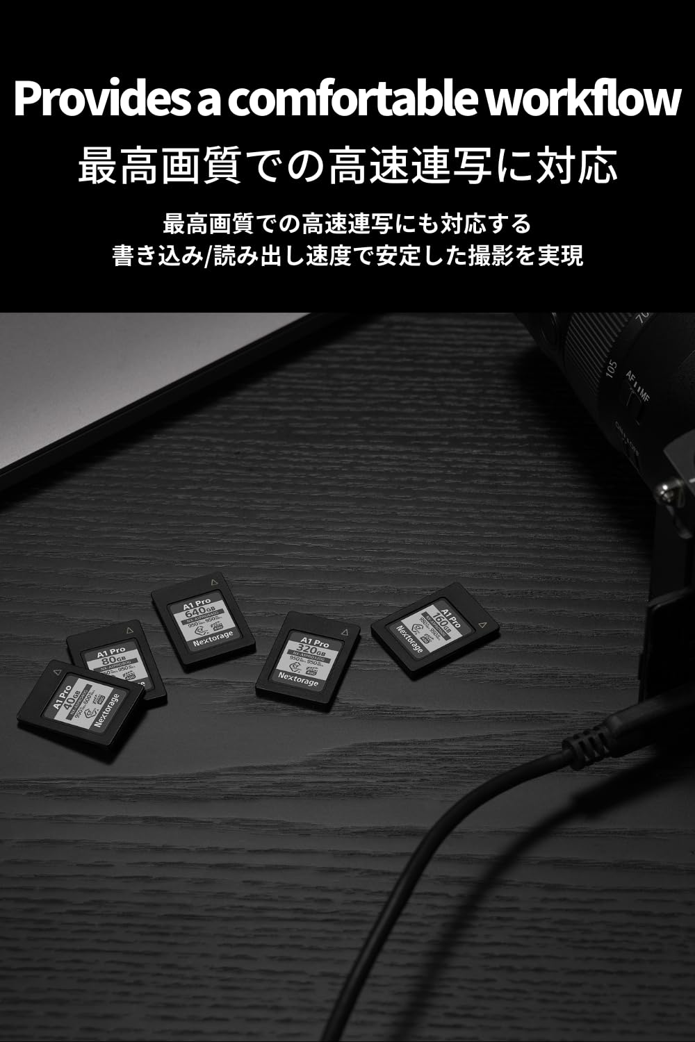 Nextorage Japan CFexpress Type A Card NX-A1PRO 640GB VPG 400 Ultra Fast Read 950MB/s Write 950MB/s