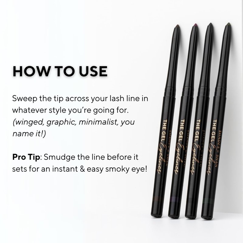 Shades By Shan The Gel Eyeliner, Long-Lasting Smudge-Proof Formula, Vegan, Brown Sugar