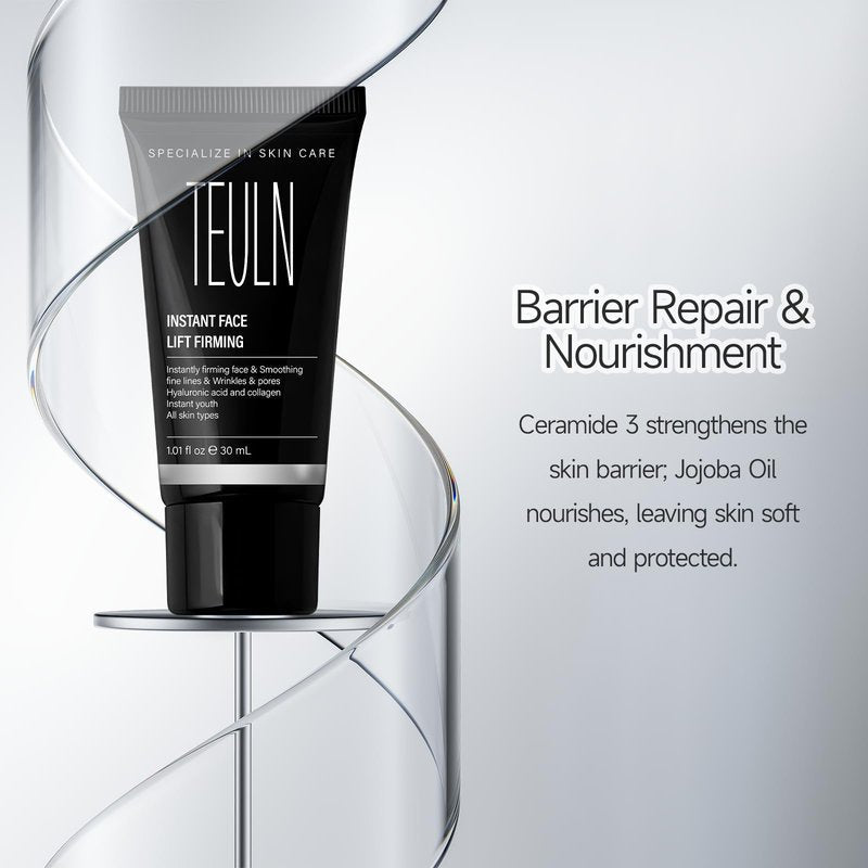TEULN Instant Face Lift Cream,Instant Face Tightener, Smoothing Fine Lines, Wrinkles and Pores,face Tightening and Lifting，Rapidly Improves the Look of Aged Skin 30ml/1.01oz