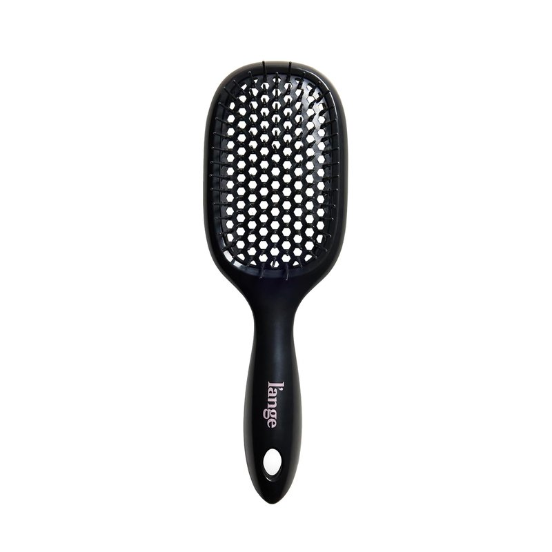 L'ANGE HAIR Detangling Vented Brush - Flexible Bristles for Wet/Dry Hair | Ergonomic Design for All Hair Types (Black)