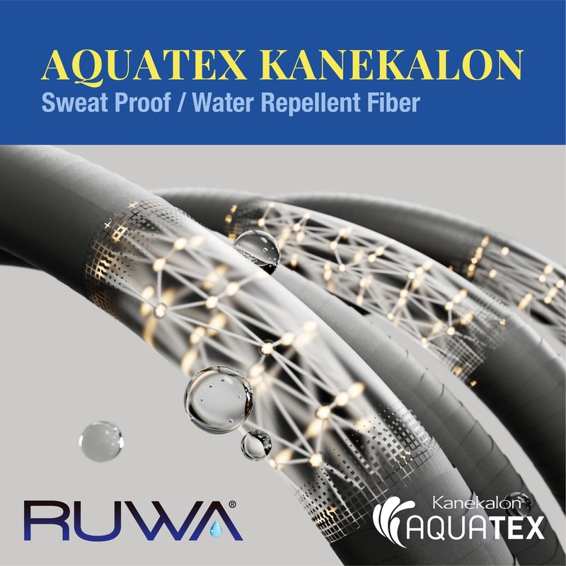 Sensationnel Ruwa prestretched braiding hair - 3x 48 inch water repellent kanekalon fast dry synthetic sports itch free (5 pack, 1 JETBLACK)