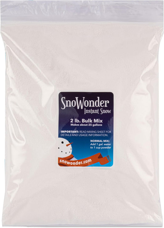 SnoWonder Instant Snow | Create 25 Gallons of Realistic Fake Snow for Winter Fun & Cloud Slime