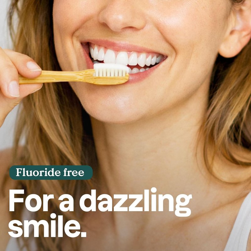 Fluoride-Free Whitening Toothpaste - Peppermint Flavor | Vegan, EWG Verified, 4.2 Oz