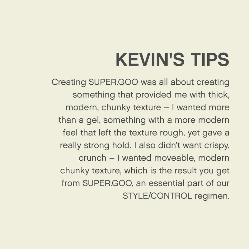 KEVIN.MURPHY SUPER.GOO - Sculpting Rubbery Gel - For All Hair Types - Curl Enhancer - Natural Finish & Firm Hold Hair Gel - Water Soluble - Paraben Free - 100 g / 3.5oz