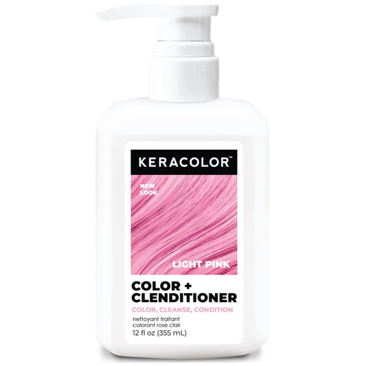 Keracolor Clenditioner LIGHT PINK Hair Dye - Semi Permanent Hair Color Depositing Conditioner, Cruelty-free, 12 Fl. Oz.