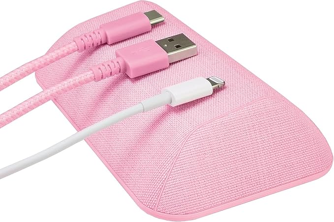 Smartish® Magnetic Cord Holder - Bigger Cable Wrangler Organizer with Magnet Clips for Charger Management on Desktop, Nightstand - Holds 6+ Cables - I'm Blushing