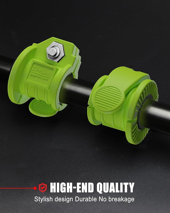ZY-HUAN Barbell Clips 1 inch Barbell Clamps 0.9-1.18inch Quick Release Weight Clips for Bars Multi-Size Adjustable Olympic Barbell Clamps (Green)