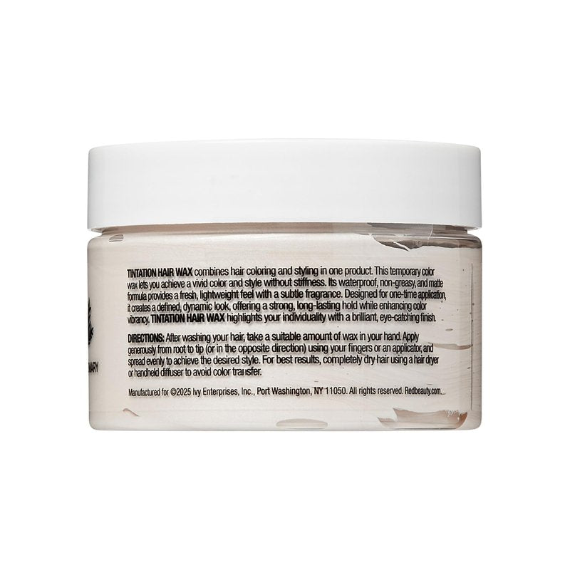Red by Kiss Tintation Temporary Hair Color Wax – Vivid Instant Color, Ultra Hold, Water & Sweat Resistant, Curly Hair Safe, Non-Drying & Damage-Free (White)
