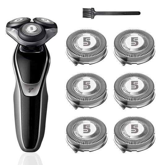 SH50 Replacement Heads for Philips Norelco Replacement Heads 5000 Series Shaver, Compatible with Philips Series 5000 (S5250, S5205, S5660/84, S5590/81,S5290/88,S5210/81), 6 pc-Pack