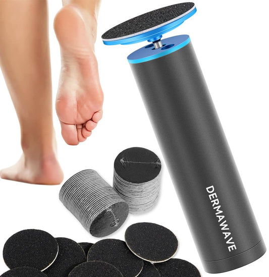 DERMAWAVE FSA&HSA Electric Callus Remover for Feet with 60 Sandpaper Discs, Adjustable Speed Professional Foot File Electric Heel Grinder Sander Pedicure Tool for Dead Skin