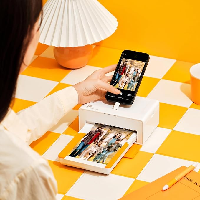 KODAK Dock Plus 4x6'' Photo Printer, 50 Sheets, Docking & Bluetooth Smartphone Printer for iPhone & Android, Instant Color Prints, 4PASS Dye Sublimation