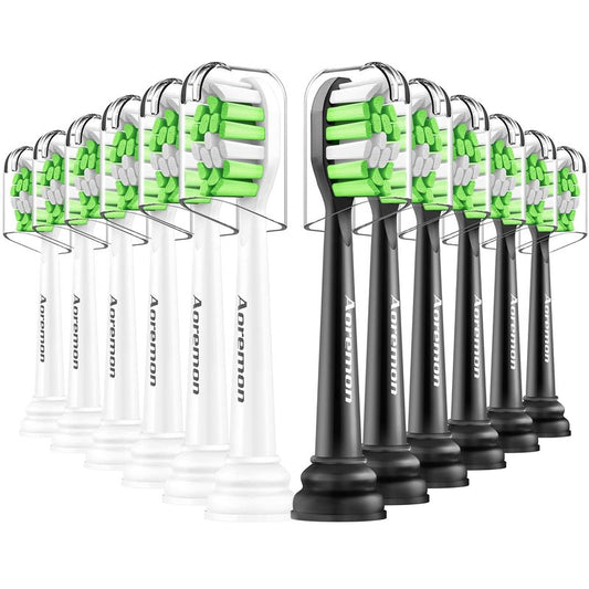 Aoremon Replacement Toothbrush Heads Compatible with Sonicare DiamondClean W C2 G2 W2 C1 C3 4100 5100 6100, 12 PCS Replacement Heads for Philips Sonicare Electric Toothbrush