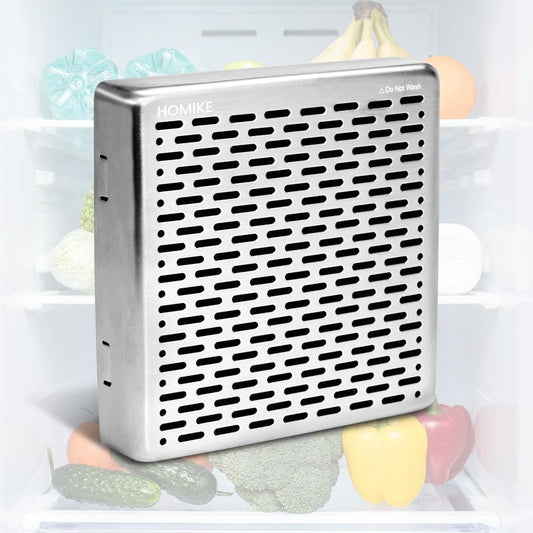 Refrigerator Deodorizer,10 Years Long Fridge Odor Eliminator,Car Air Freshener,Closet Odor Absorber,Outperforms Baking Soda and Bamboo Air Purifying Bags，Stainless Steel