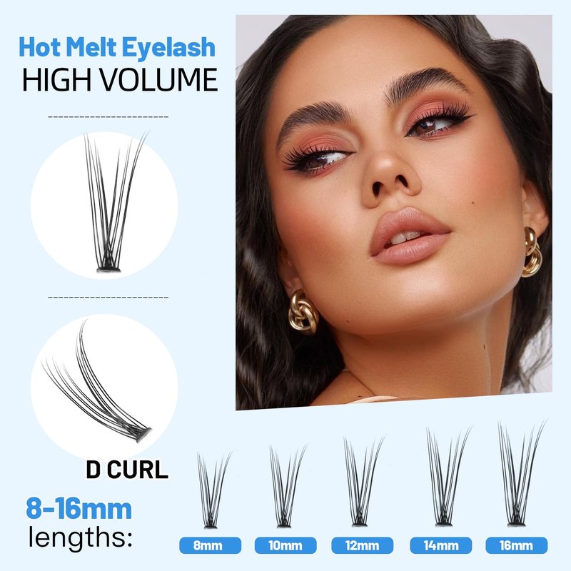 Bodermincer 120pcs 8mm/10mm/12mm/14mm/16mm to Choose Fish Tail Design 0.1 C Curl 3D Individual Mink False Eyelashes Extension Soft Black Fake False Eye Lashes （12mm）