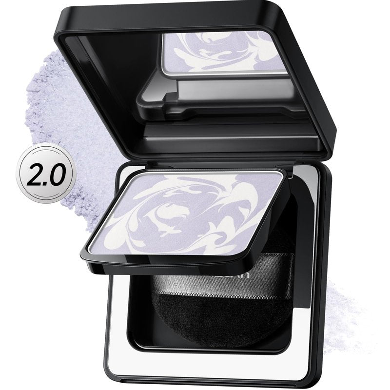 CARSLAN 2.0 Black Magnet Soft Focus Powder, Waterproof Translucent Pressed Setting Powder, 24H Longlasting Talc-Free Face Powder, Oil Control Compact Makeup, 0.28Oz