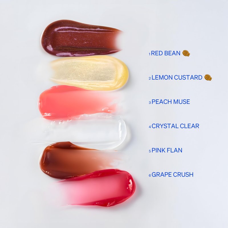 KNEMO LipLock Jelly Serum for Dry Lips, Long-Lasting Hydration & Plumping Gloss with Rose PDRN, Carrot Collagen, Pillow Peptide, Moisturizing Tinted Lip Balm (Red Bean)