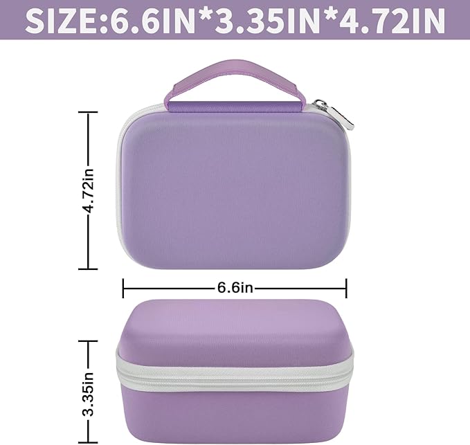 Boobowl Case Compatible with Phomemo M110 Label Maker - Portable Mini Bluetooth Thermal Label Maker Carrying Storage Bag for Printer Labels, USB Cable and Accessories Black (Box Only)-Purple