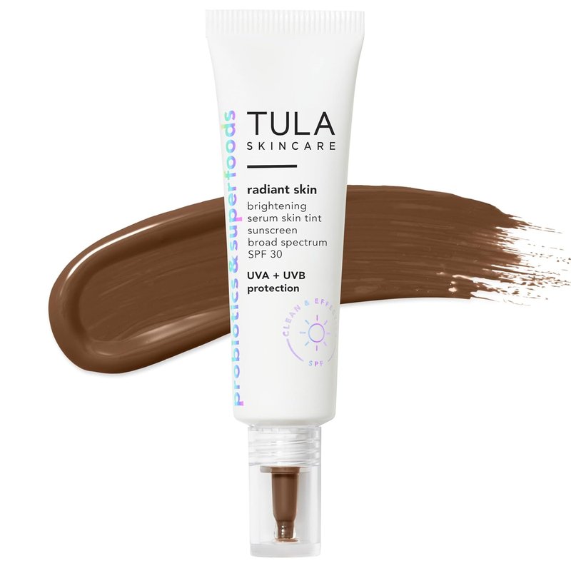 TULA Skin Care Radiant Skin Brightening Serum Tint SPF 30 - Tinted Facial Sunscreen for Even Skin Tone | 1.0 fl. oz.