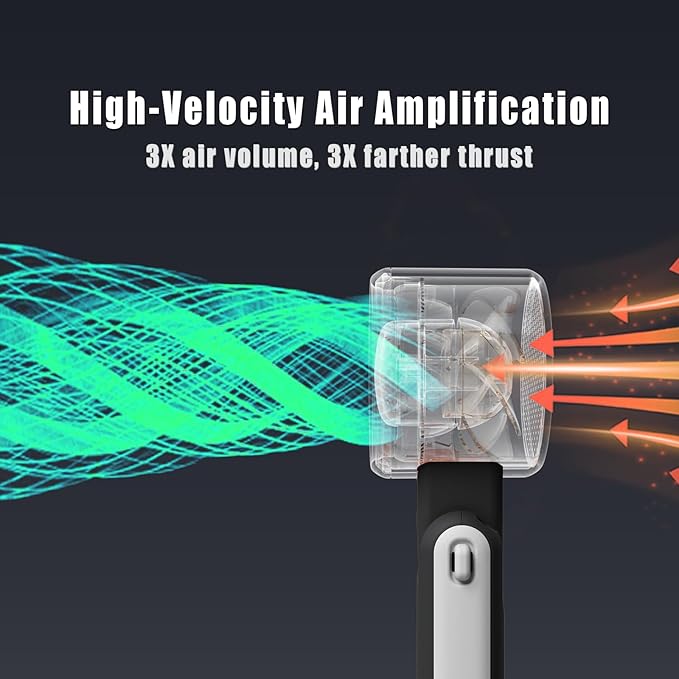 AOKIYURI Foldable Handheld Fan, 5-Speed Turbo Blast, 16-Hour Runtime Type-C Rechargeable 3-in-1 Portable Fan, Stadium Essentials for Summer Vacation, Travel, Camping, Gifts for Women Men