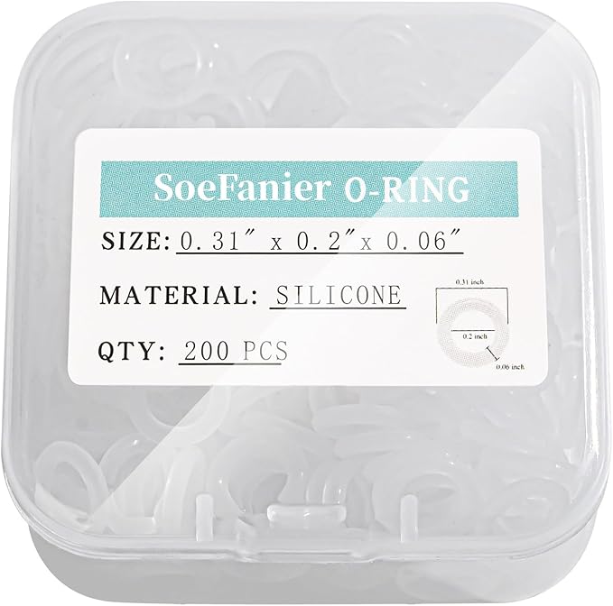 SoeFanier 200Pcs Clear O-Ring Switch Dampeners Keycap for Mechanical Keyboard Cherry Mx, White…