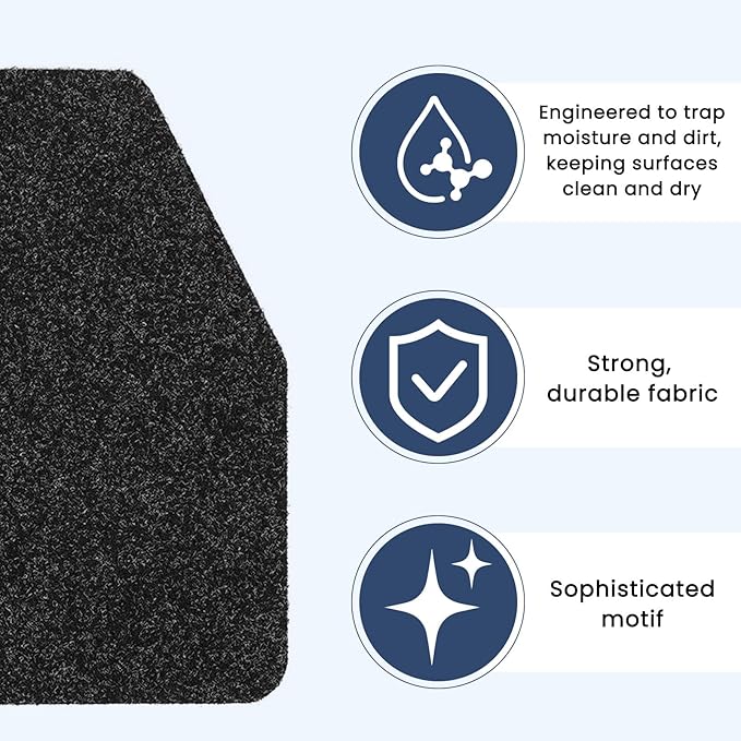 12 Pack Commercial Urinal Mats, Non-Slip Urinal Floor Mat for Men's Bathroom, Washable Rubber Urinal Pads for Business Bathroom