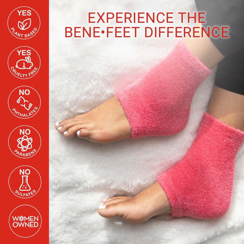 Benefeet Toeless Aloe Moisturizing Heel Socks 3 Pack - Effective Overnight Foot Rejuvenation, Targeted Hydration to Soften Dry Skin, Infused w/Coconut Oil, Aloe + Jojoba Seed Oil, 1 Pair (3 Pack)