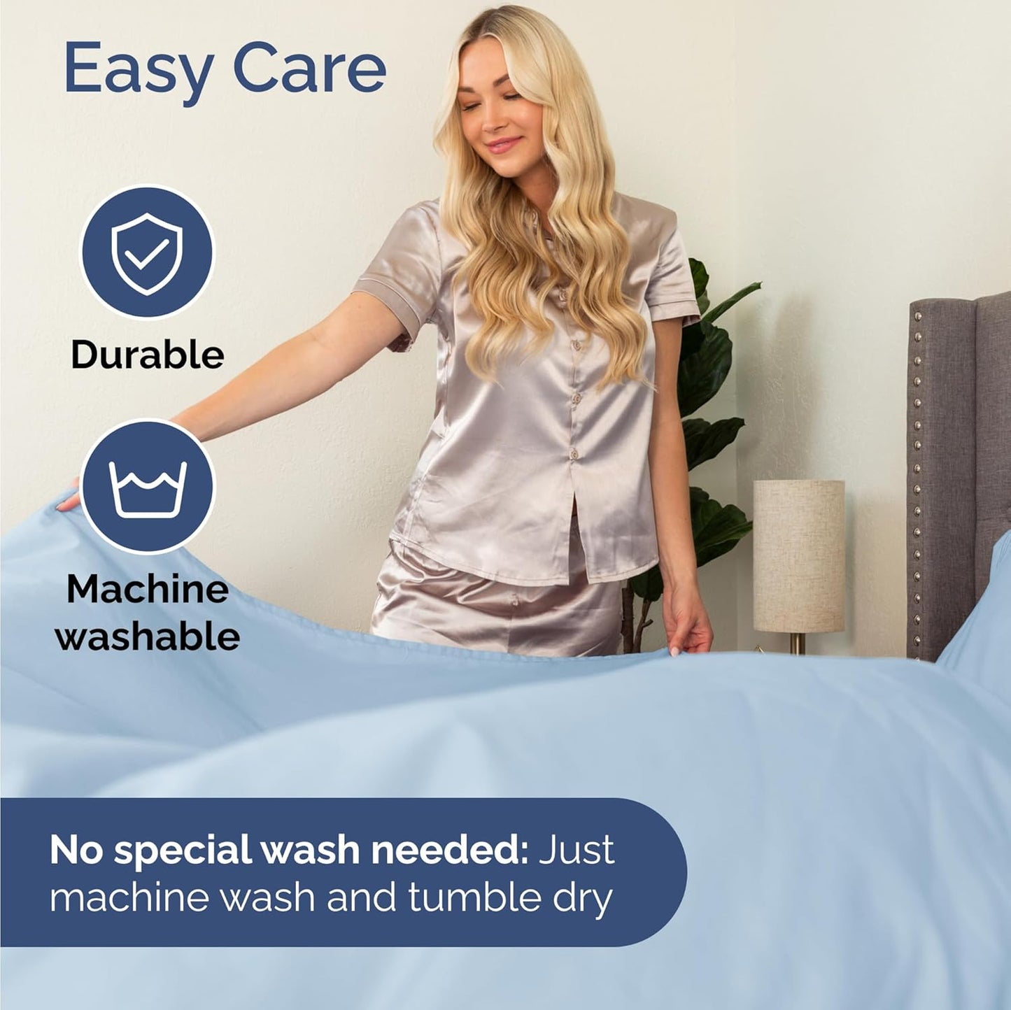 Sky Blue Twin Size 3-Piece Sheet Set | Comfy, Breathable & Cooling Luxury Bedding - Ultra-Soft, Deep Pockets