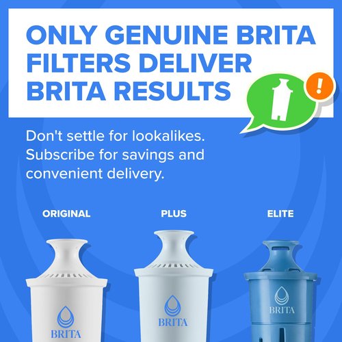 Brita Large 10 Cup Water Filter Pitcher, 1 BritaPlus Filter, Everyday, Black (Package May Vary)