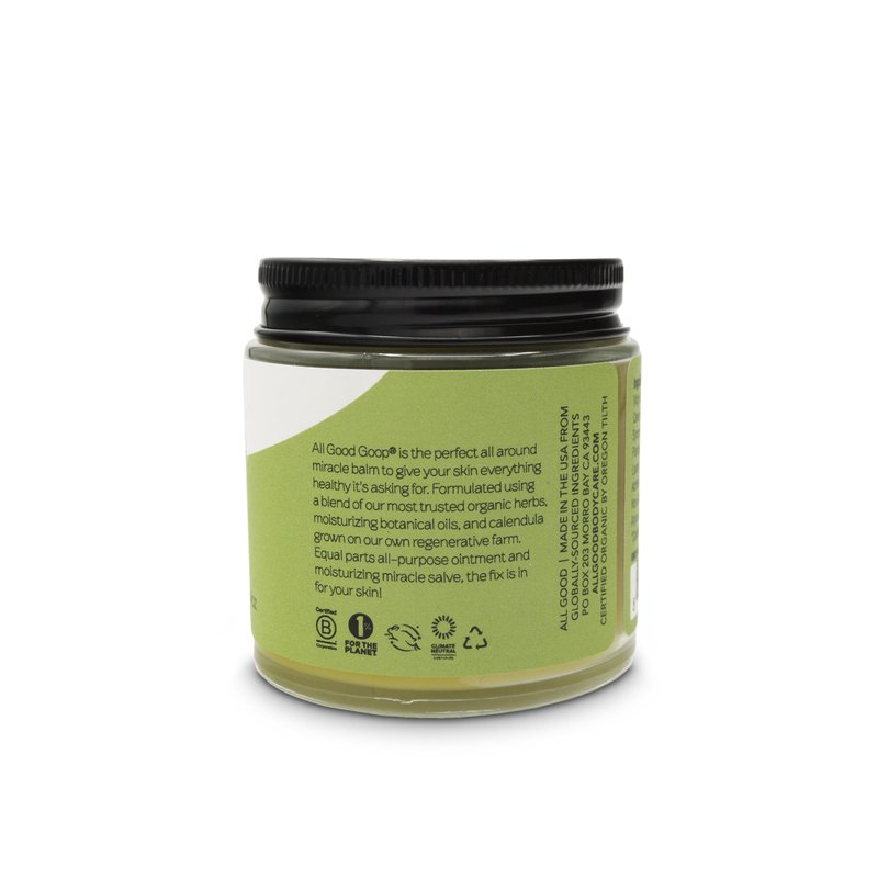 All Good Goop Organic Skin Care Recovery Balm - All Purpose Ointment w/Calendula, Lavender, Beeswax - Chafing Cream, Dry Skin Salve, Cracking Lip Moisturizer - Soothes, Hydrates & Calms - 4oz