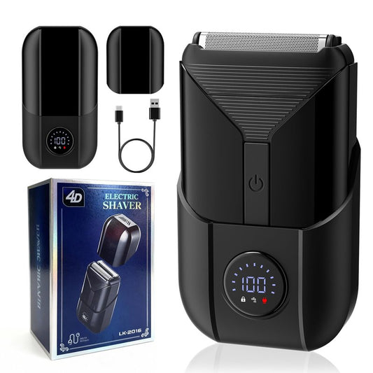 VNTGSHAVER Close Shave Electric Foil Shavers for Men, 3-Speed Electric Razor, Bald Head Shavers, Face Shaving Beard Trimmer with LCD Display, Gifts for Men(Black)