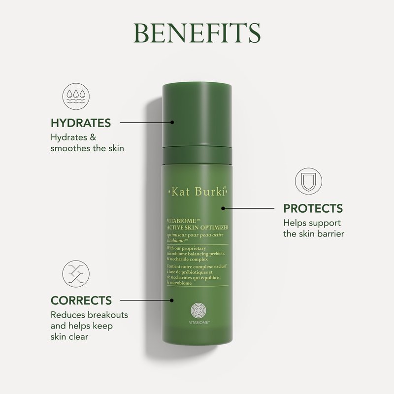 KAT BURKI VitaBiome Active Skin Optimizer With Vitamin C. Advanced Clearing and Redness Relief Face Mist for Breakout-Prone Skin, 1 Fl Oz
