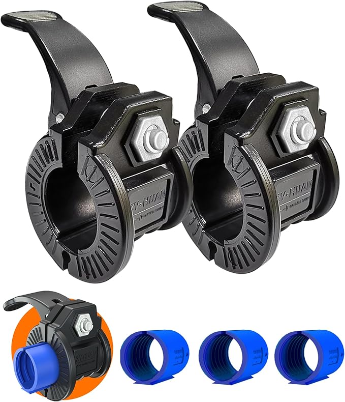 ZY-HUAN Barbell Clips 1 inch I Multi-Size Adjustable Weight ClipsIBarbell Clamps 30mm IQuick Release Barbell Collar Pair of Locking for Dumbbell Bar (Blue 0.9-1.18inch)