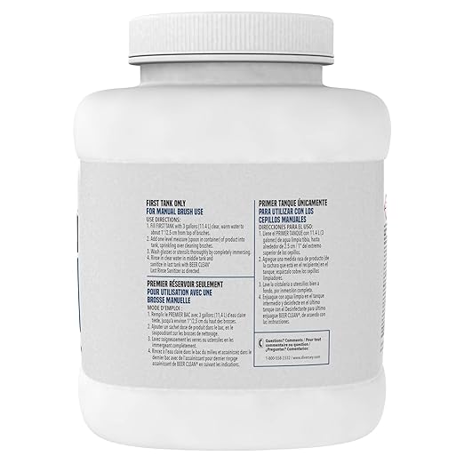 Diversey - 990201 Beer Clean Glass Cleaner (4-Pound, 2-Pack)