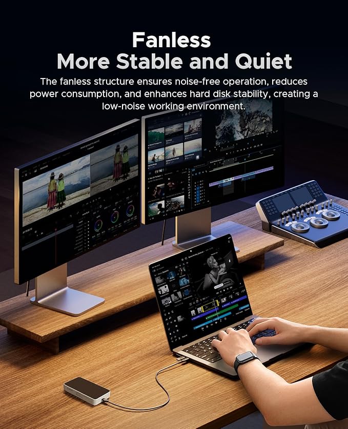 ORICO 2TB USB4.0 Portable SSD 3800MB/s(40Gbps), Ultra-Fast External Solid State Drive, Compatible with Thunderbolt 3/4, USB4, Fanless Aluminum Design, Works with Mac and PC-X40