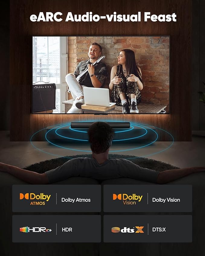 Highwings 10K 8K 4K HDMI Cable 48Gbps 5FT/1.5M, Ultra High Speed HDMI Cable 2.1 Braided Cord-4K@120Hz 8K@60Hz, DTS:X, HDCP 2.2 & 2.3, HDR 10+ Compatible with DVD Player/PS5/PS4/UHD TV/Blu-ray