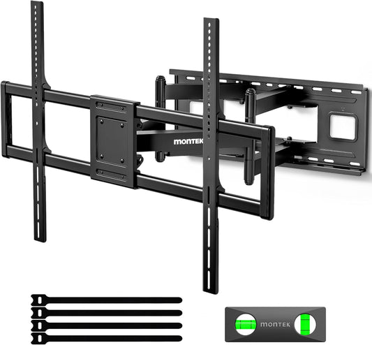 monTEK Heavy Duty XXL Full Motion TV Wall Mount - Fits 60-120 Inch TVs, Holds 265 lbs, Swivel & Tilt