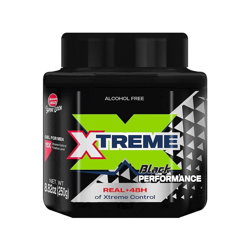 Xtreme Performance Black Hair Gel - Aloe Vera Infused, 8.82 oz Jar | Pack of 12