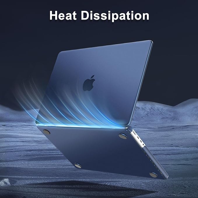 MOSISO Compatible with MacBook Pro 16 inch Case M5 2026 M4 M3 M2 M1 2025-2021 A3429 A3428 A3403 A3186 A2991 A2780 A2485, 4 in 1 Kit Seamlessly Closes Anti-Fingerprints Hard Shell, Midnight Blue