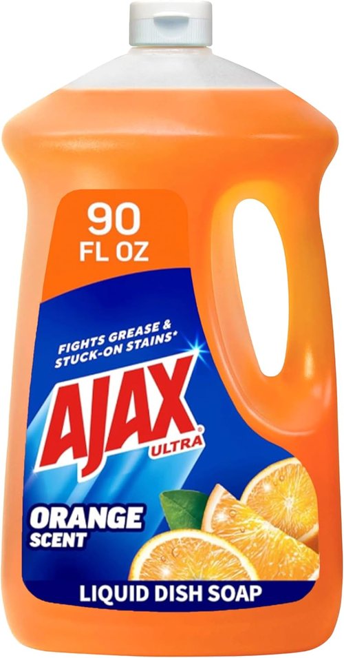 Ajax Ultra Liquid Dish Soap - Orange Scent, Triple Action Formula | 90 Fl Oz Bottle