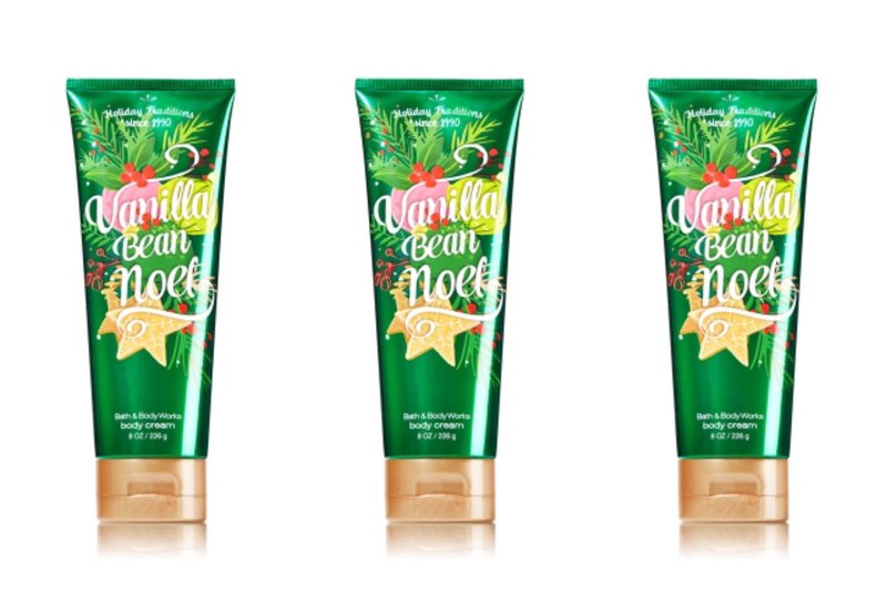 Bath & Body Works Vanilla Bean Noel Body Cream 8 oz Pack of 3 (packaging may vary)